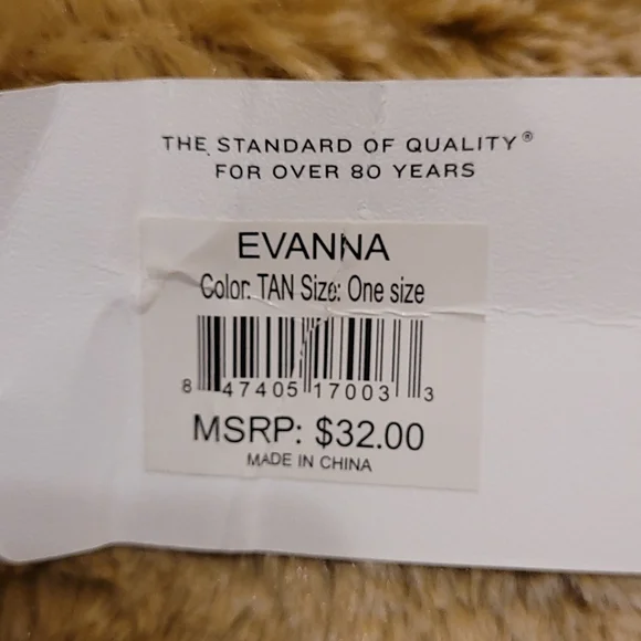 Tan Scarf Wide - Picture 8 of 8